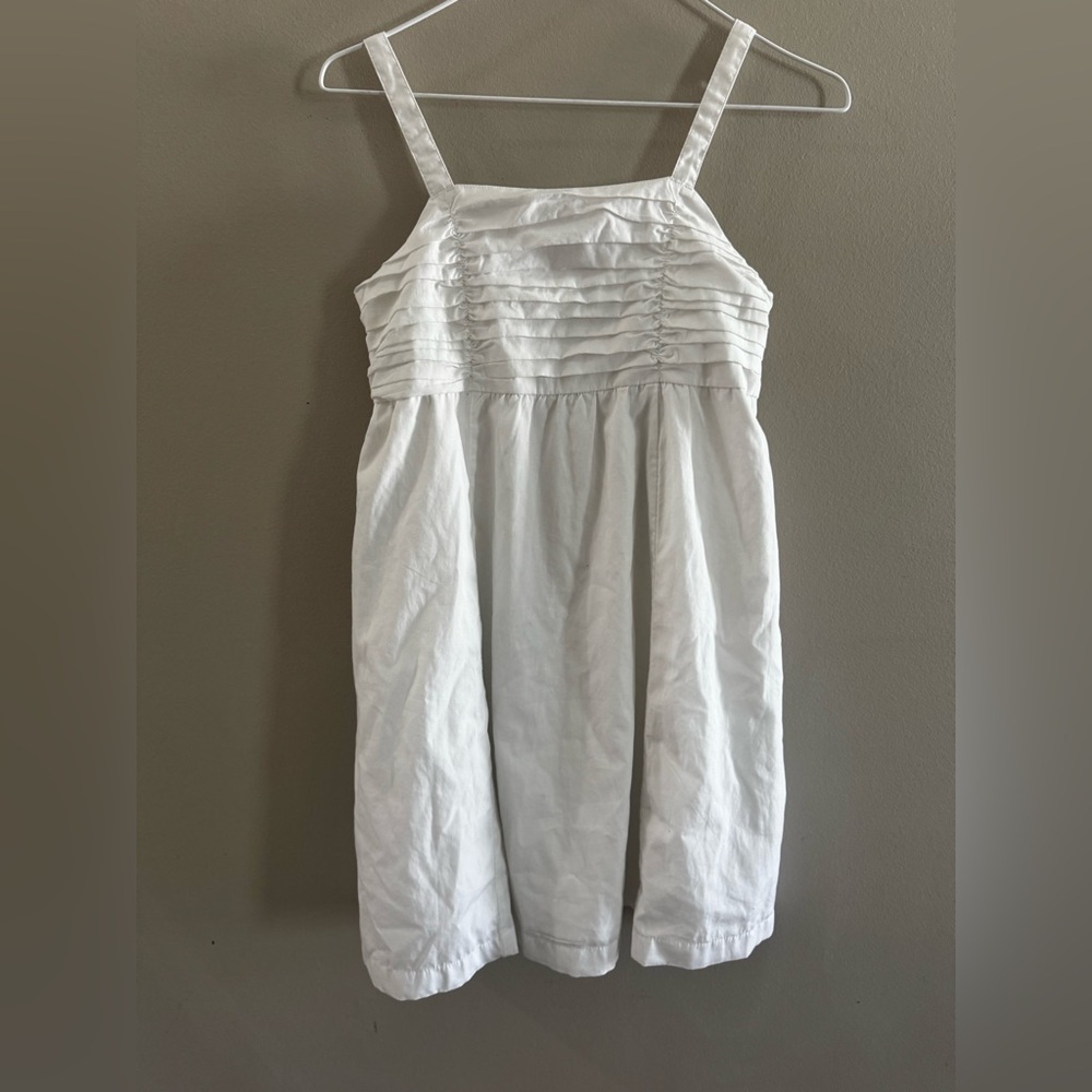 Abercrombie Kids White Ruched Dress